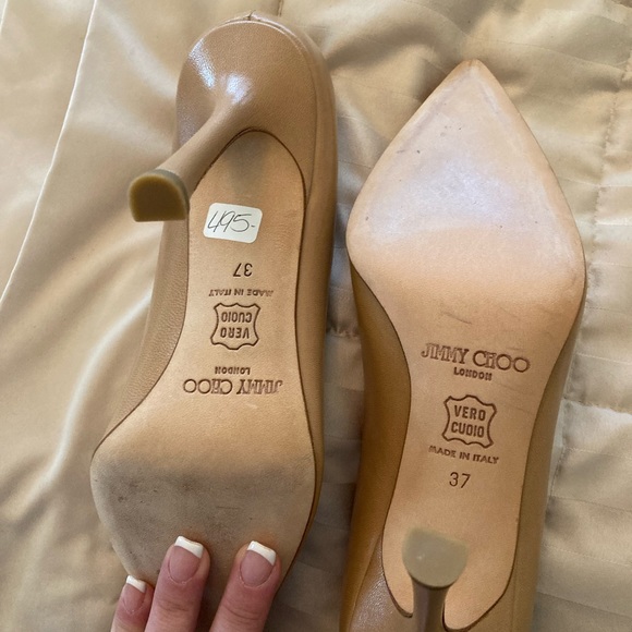 Jimmy Choo Shoes - Jimmy Choo Camel Leather Heels